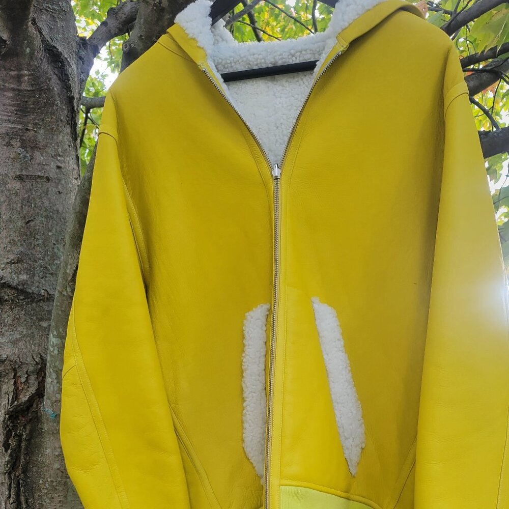 Beautiful, like new, Opening Ceremony leather jacket with hood.